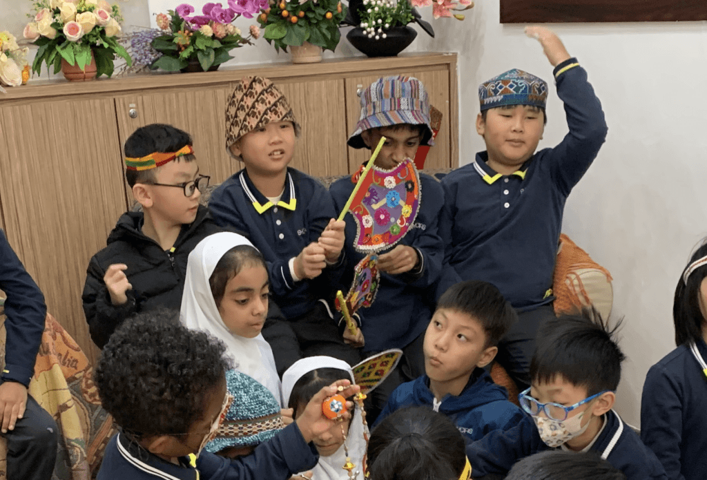 students with ethnic customs