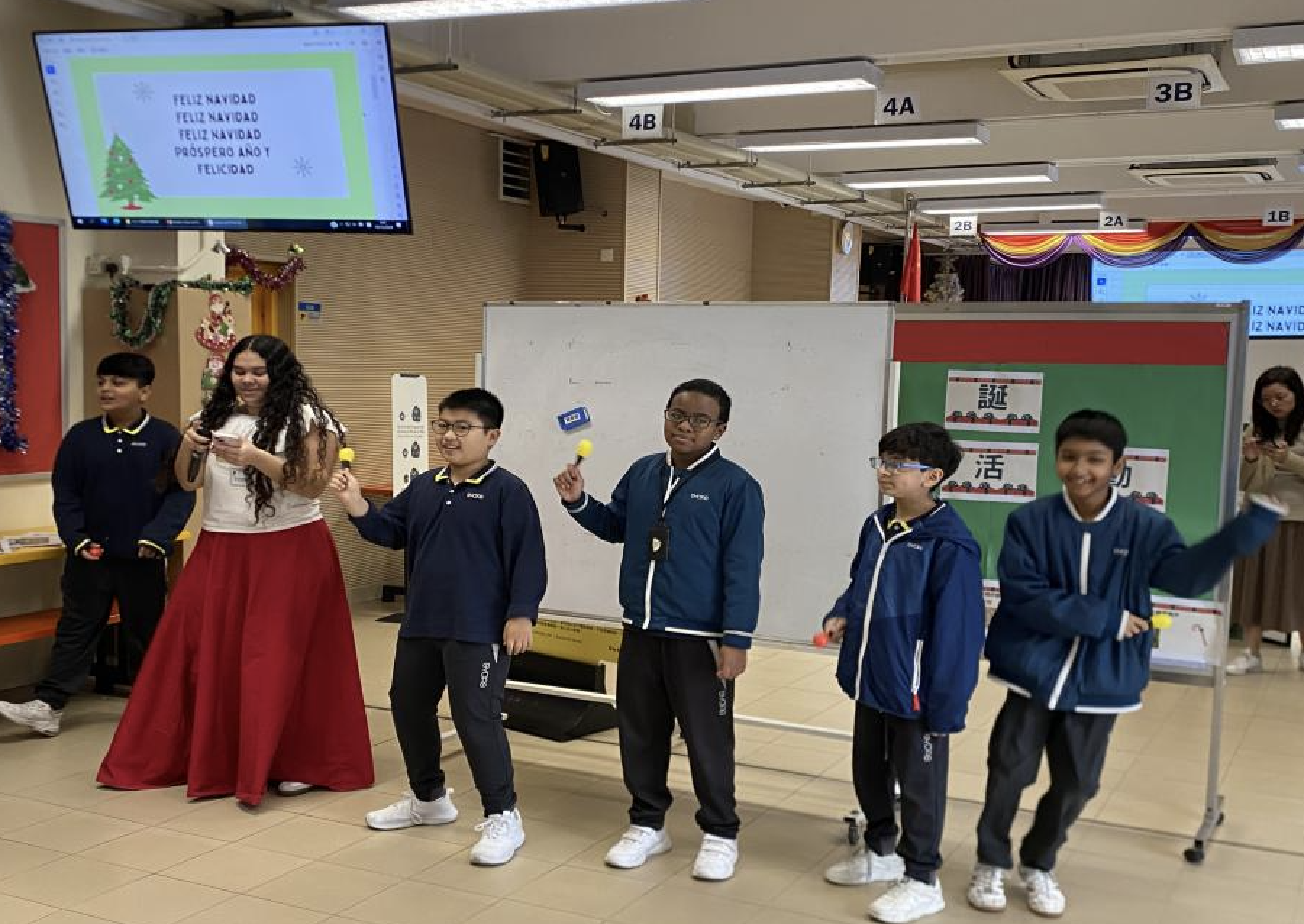 students singing songs